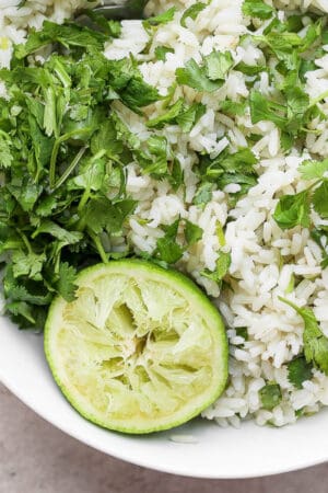 The best cilantro lime rice recipe.