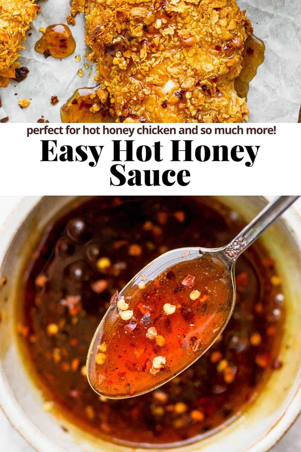 Pinterest image for hot honey sauce.