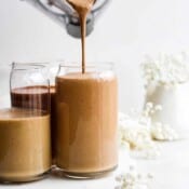 A creamy chocolate banana smoothie recipe.