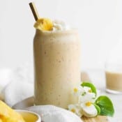 A creamy pineapple smoothie recipe.