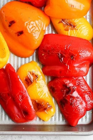 Perfectly grilled bell peppers.