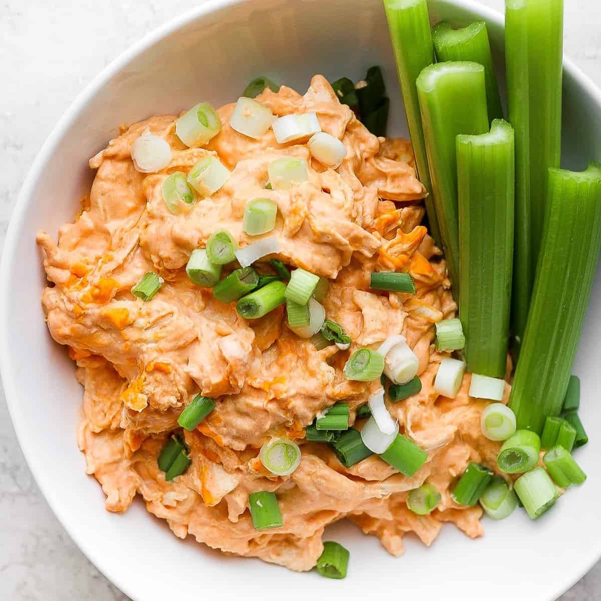 Healthy Buffalo Chicken Dip (Dairy-Free) - The Wooden Skillet