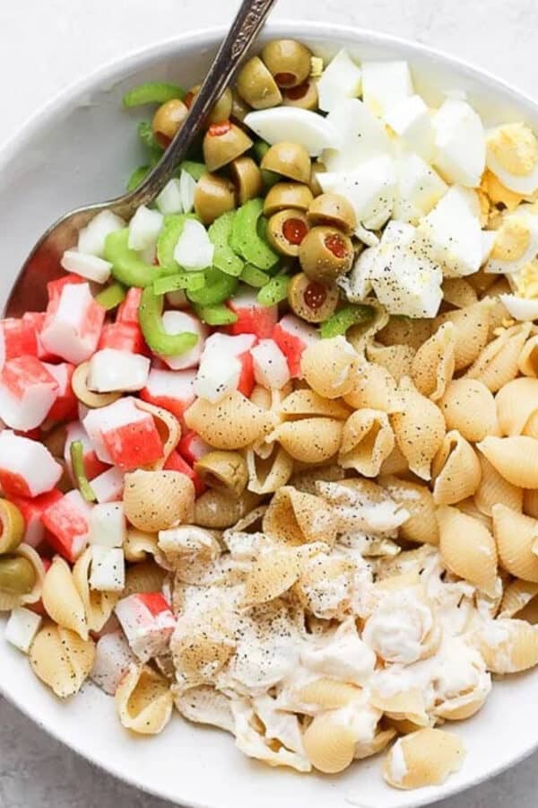 The best crab pasta salad recipe.