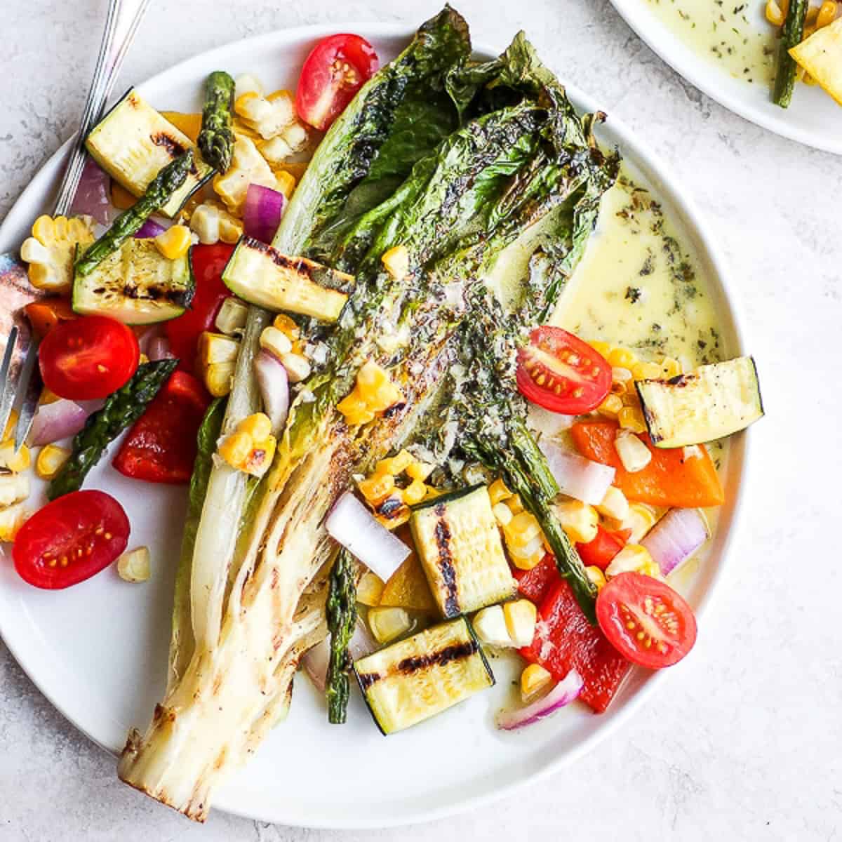 Recipe for a grilled vegetable salad.