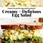 Pinterest image for the best egg salad recipe.
