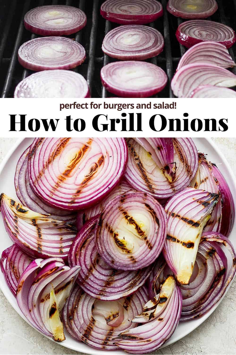 Pinterest image for how to grill onions.