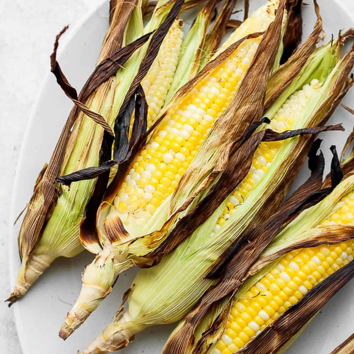 Grilled Corn on the Cob in Husk - The Wooden Skillet