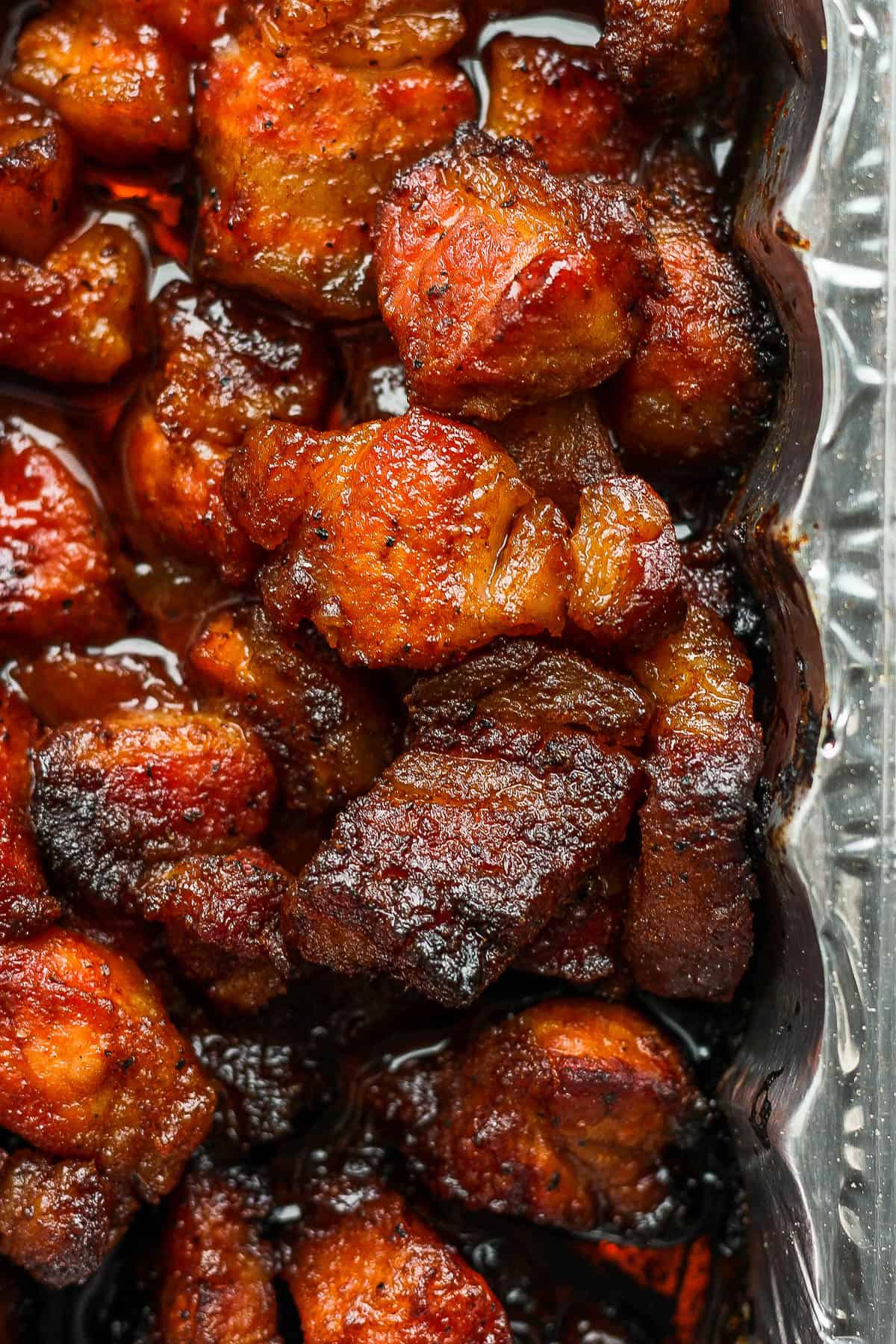 Smoked Pork Belly Burnt Ends - Chiles and Smoke