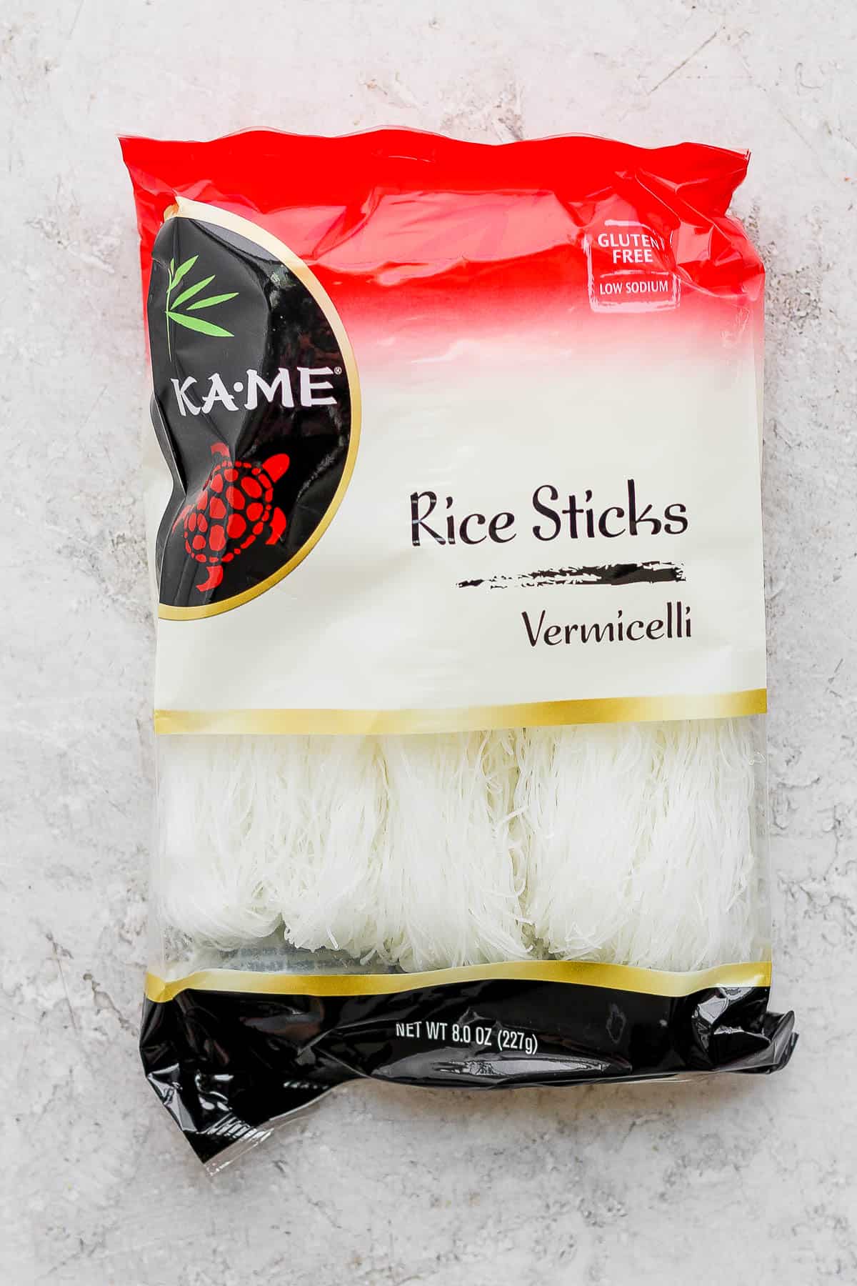 A bag of vermicelli rice noodles.