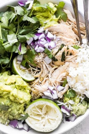The best slow cooker cilantro lime chicken recipe.
