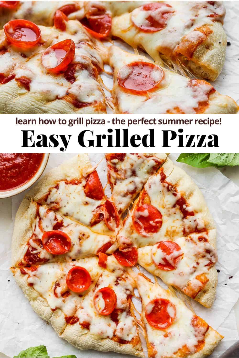 Pinterest image for how to grill pizza.