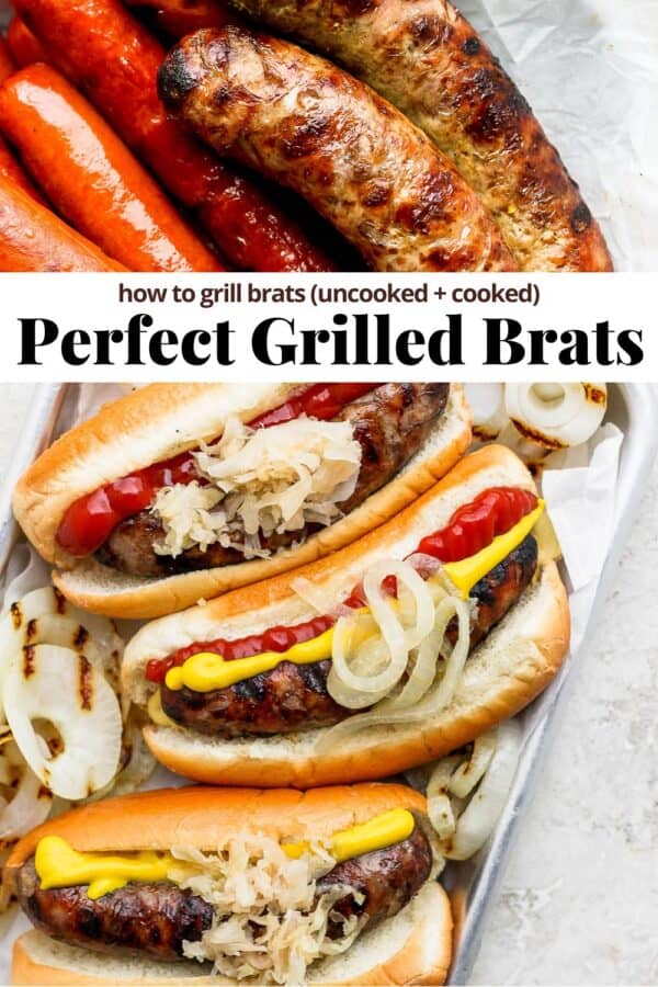 How to Grill Brats (grilled brats) - The Wooden Skillet