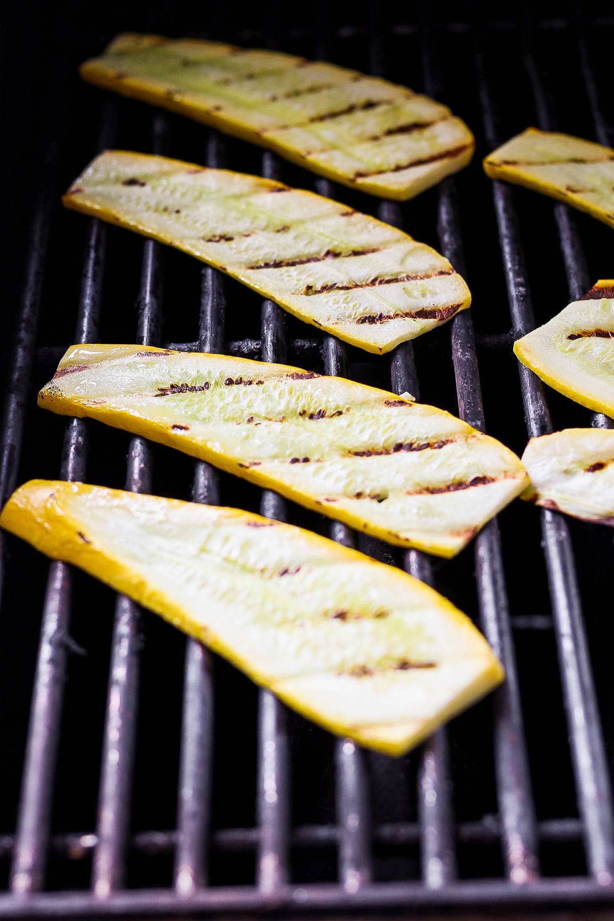 Yellow squash on the grill.