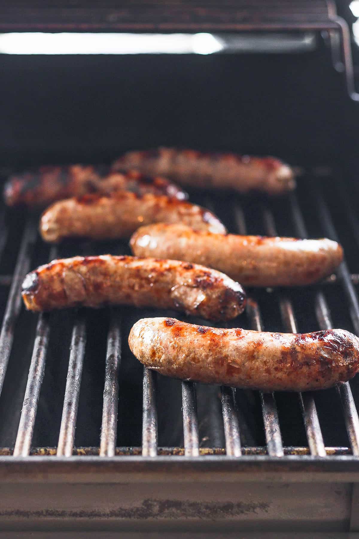 Grill brats on outlet gas grill