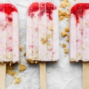 The best recipe for strawberry shortcake popsicles.