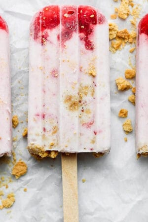 The best recipe for strawberry shortcake popsicles.