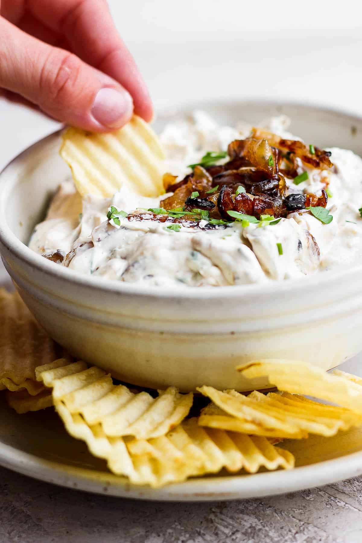 The best french onion dip recipe.