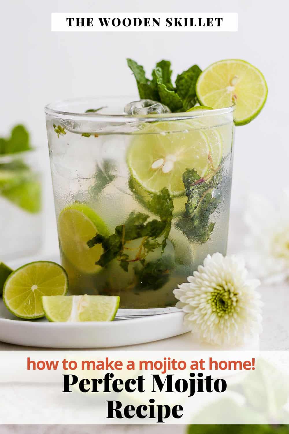 Pinterest image for how to make a mojito.