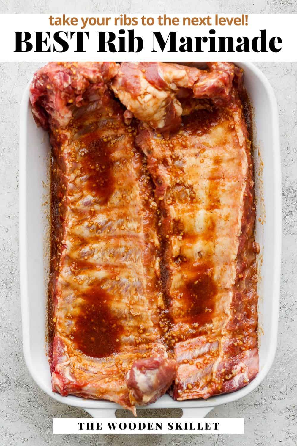 Pinterest image for rib marinade.