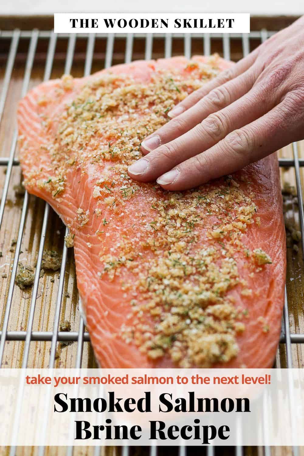 Pinterest image for smoked salmon brine.