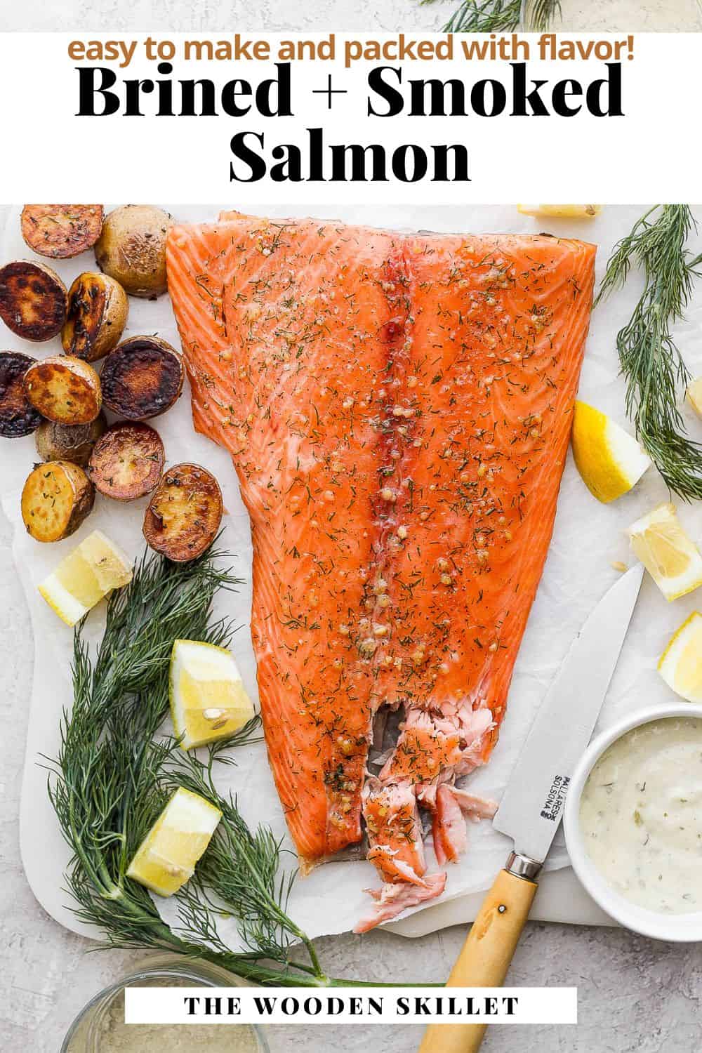 Pinterest image for smoked salmon.