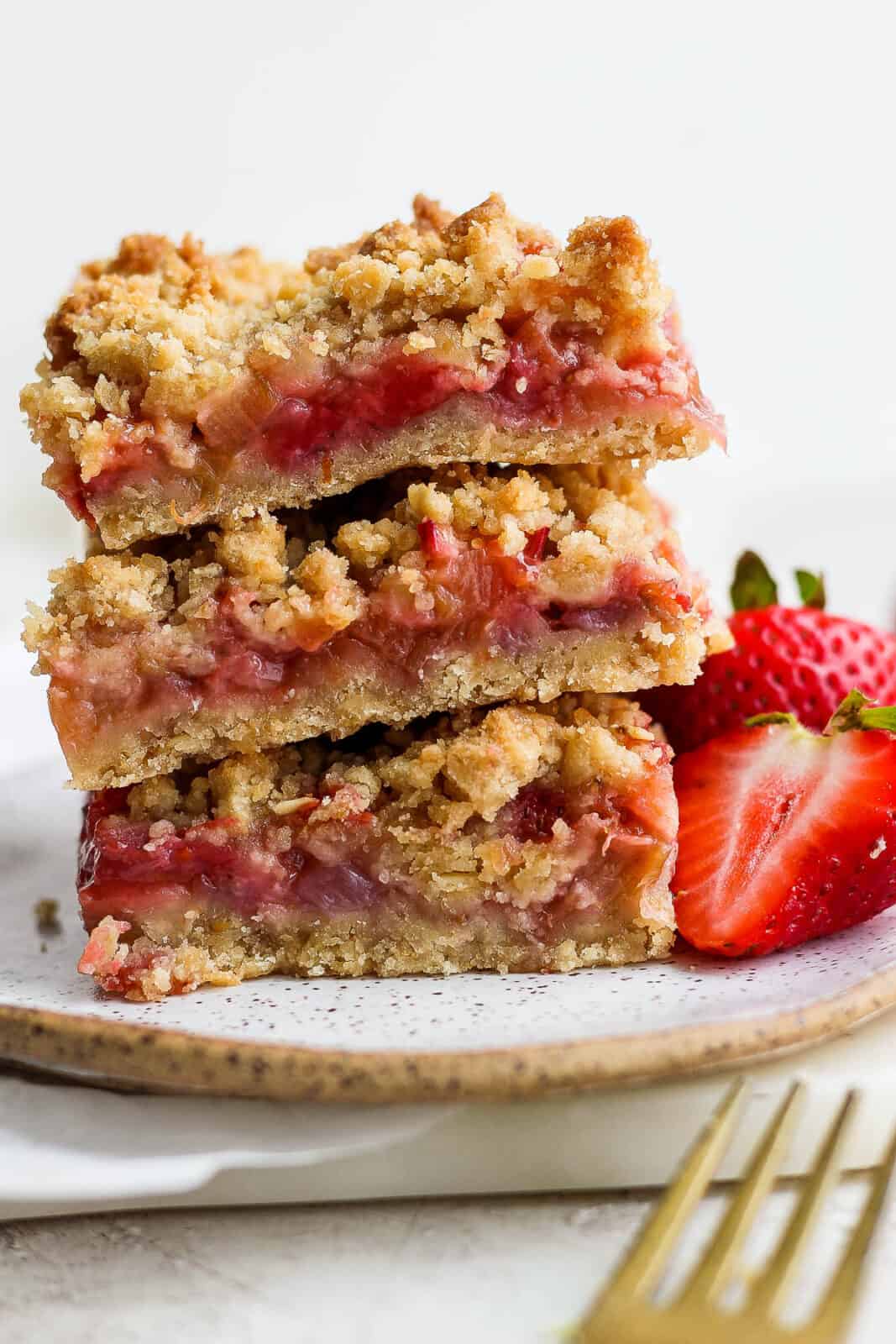 Strawberry Rhubarb Bars The Wooden Skillet