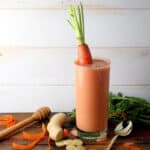 An easy carrot ginger smoothie recipe.