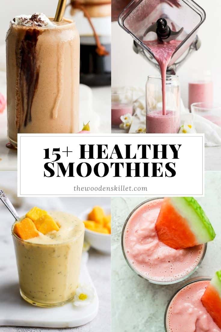 Pinterest image for healthy smoothie recipes.