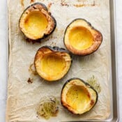 How to easily roast acorn squash in the oven.