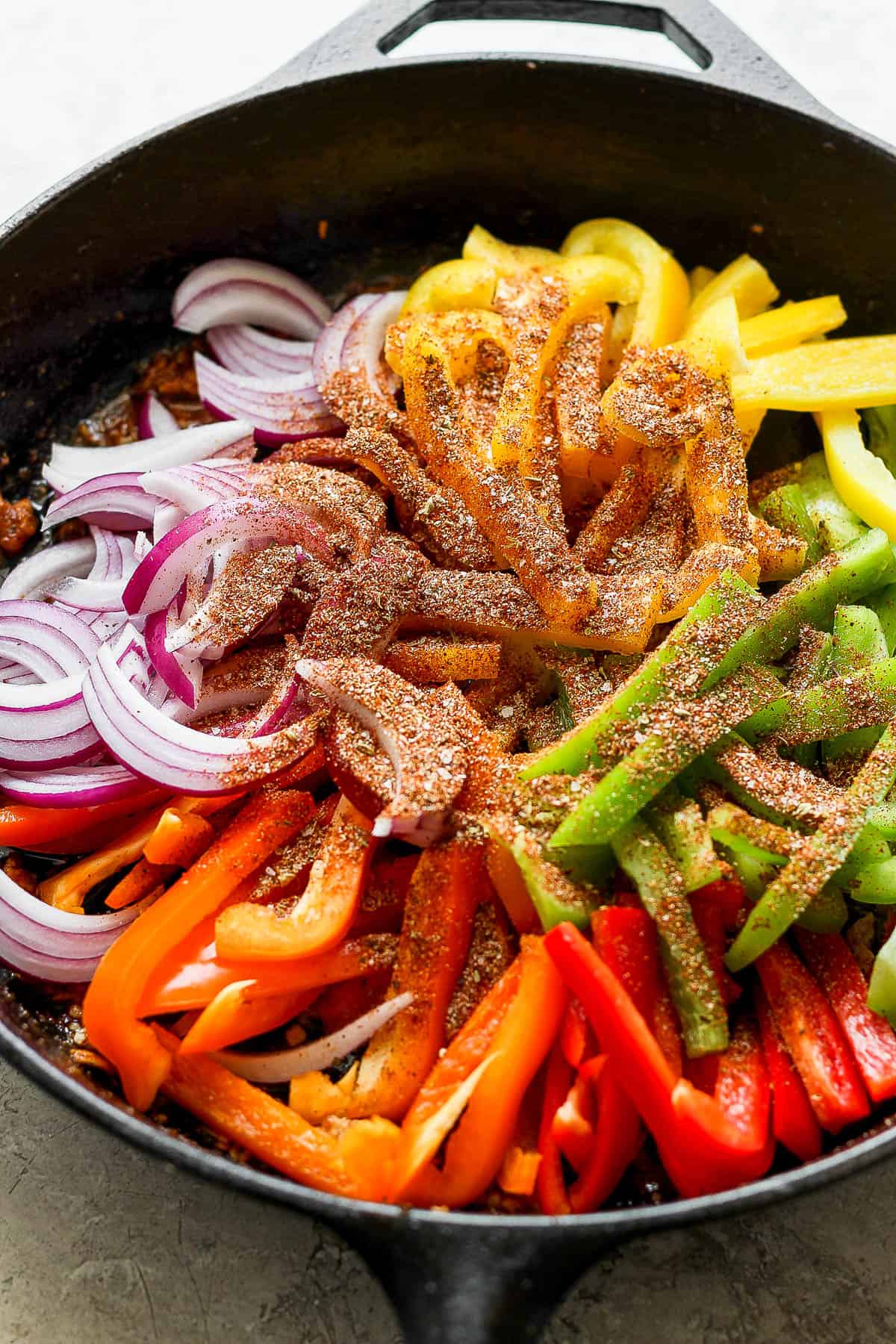 Chicken Fajita Skillet With Peppers And Onions by thefeistykitchen