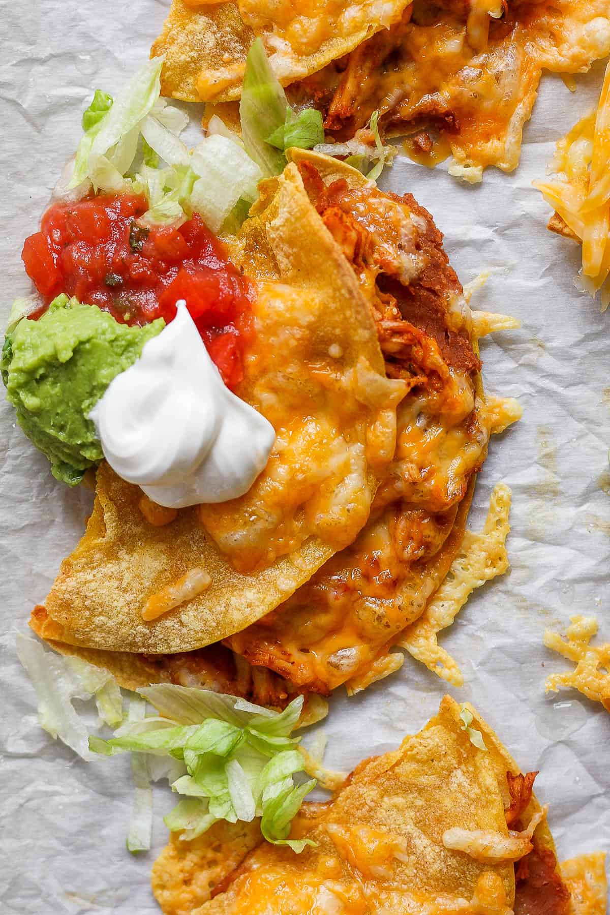 The best crispy chicken taco recipe.