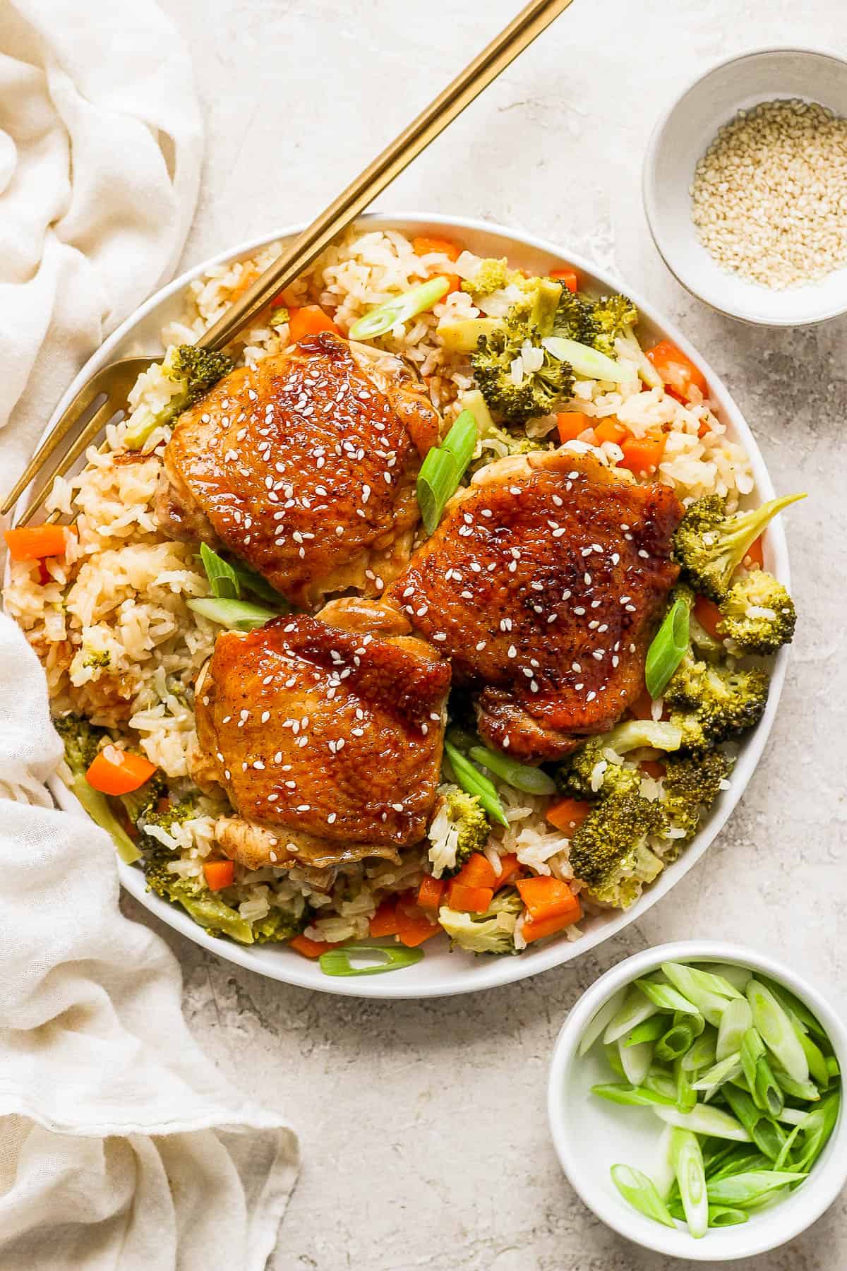 The best recipe for teriyaki chicken and rice.