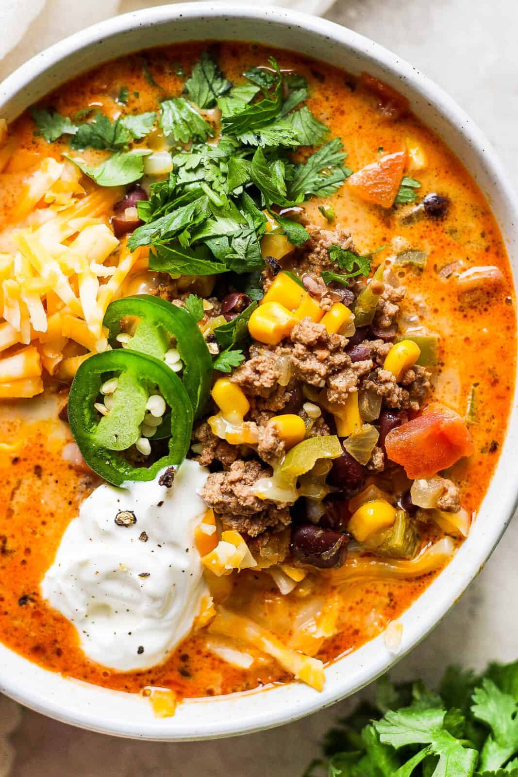 Creamy Taco Soup - The Wooden Skillet