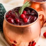 The best recipe for a cranberry moscow mule.