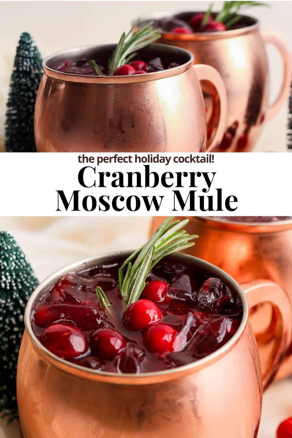 Pinterest image for cranberry moscow mules.