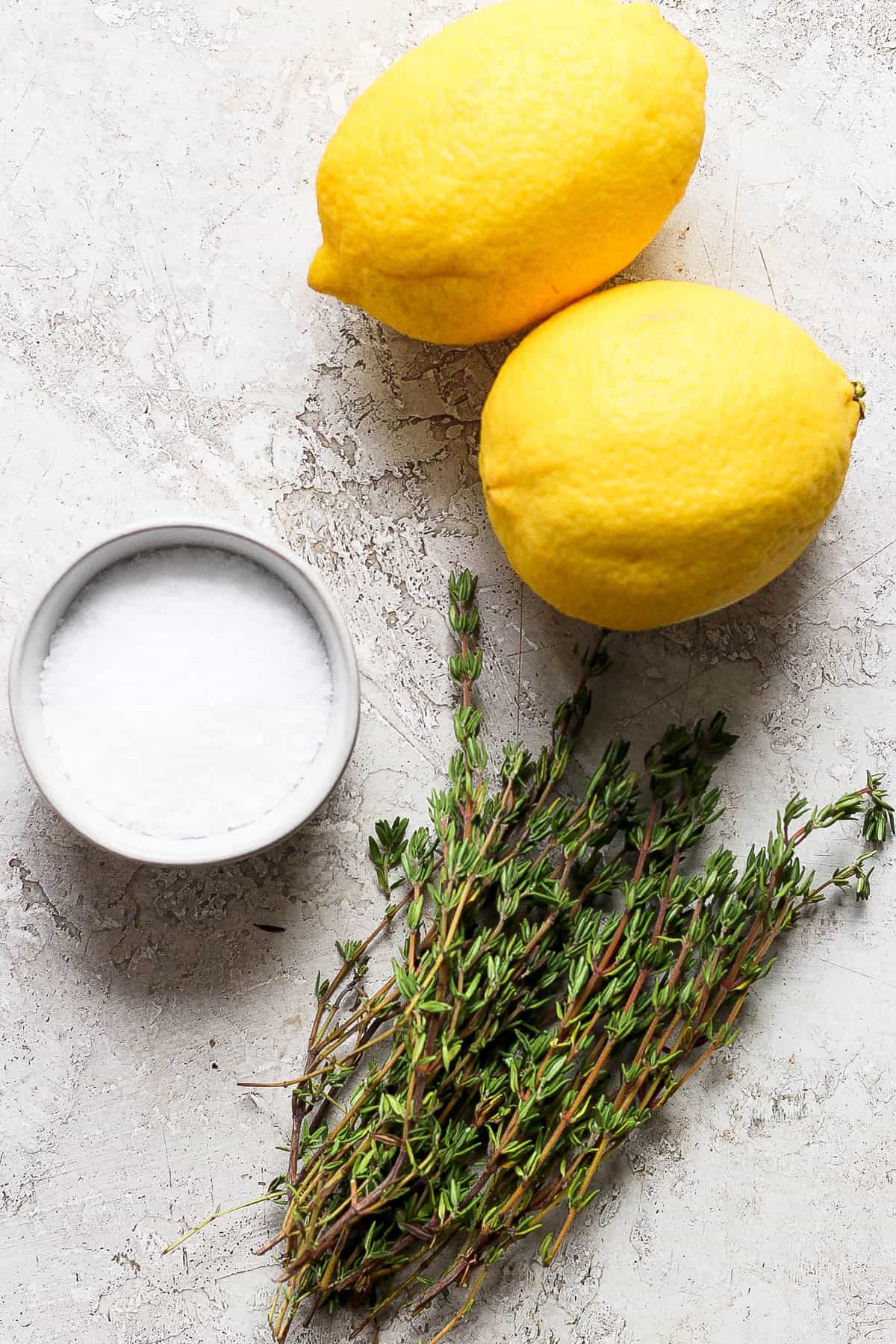 Ingredients for a turkey dry brine.