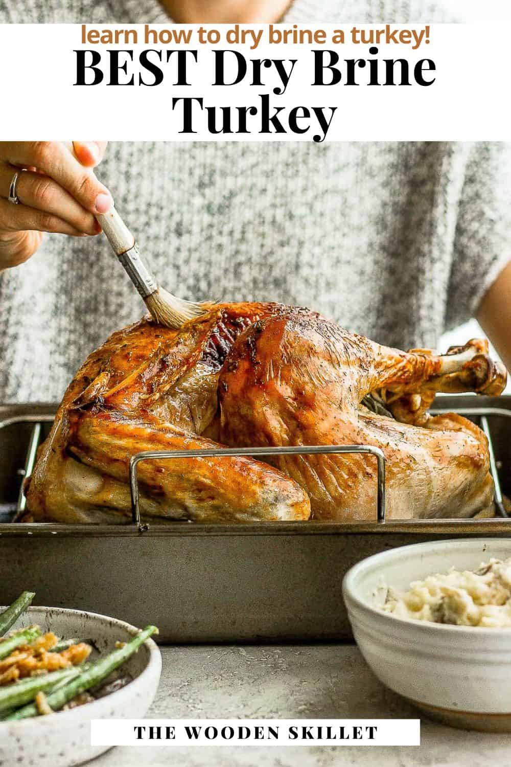 Pinterest image for dry brine turkey.