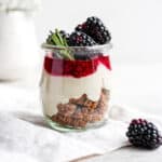 Delicious blackberry cheesecake jar recipe.