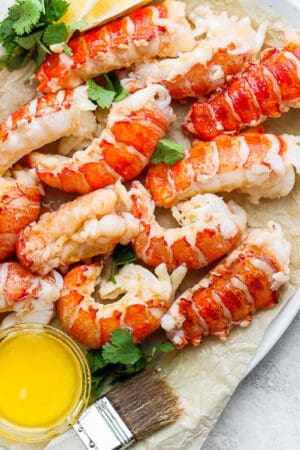 The best butter poached lobster tails recipe.