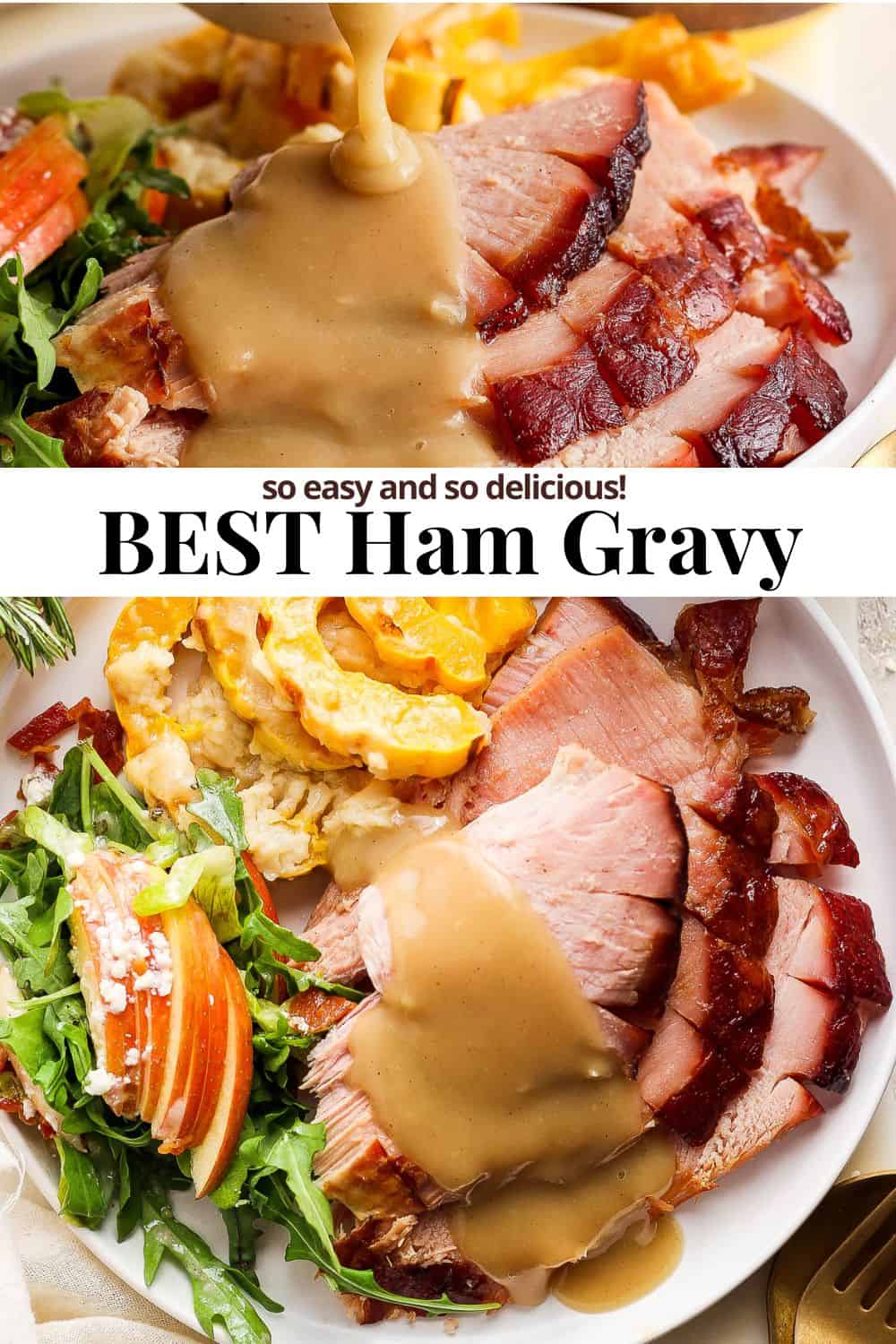 Pinterest image for ham gravy.