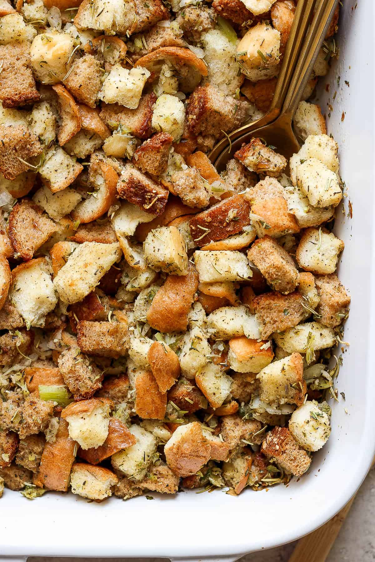 The absolute best recipe for homemade stuffing.