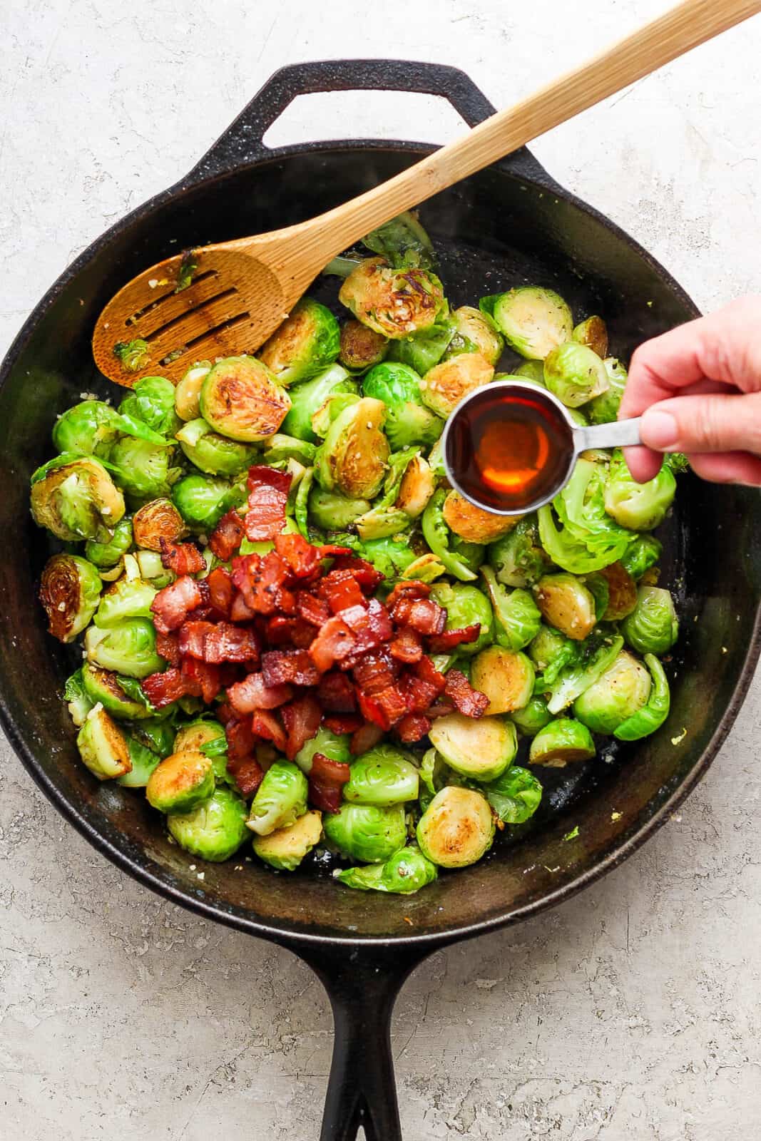 Maple Bacon Brussel Sprouts The Wooden Skillet