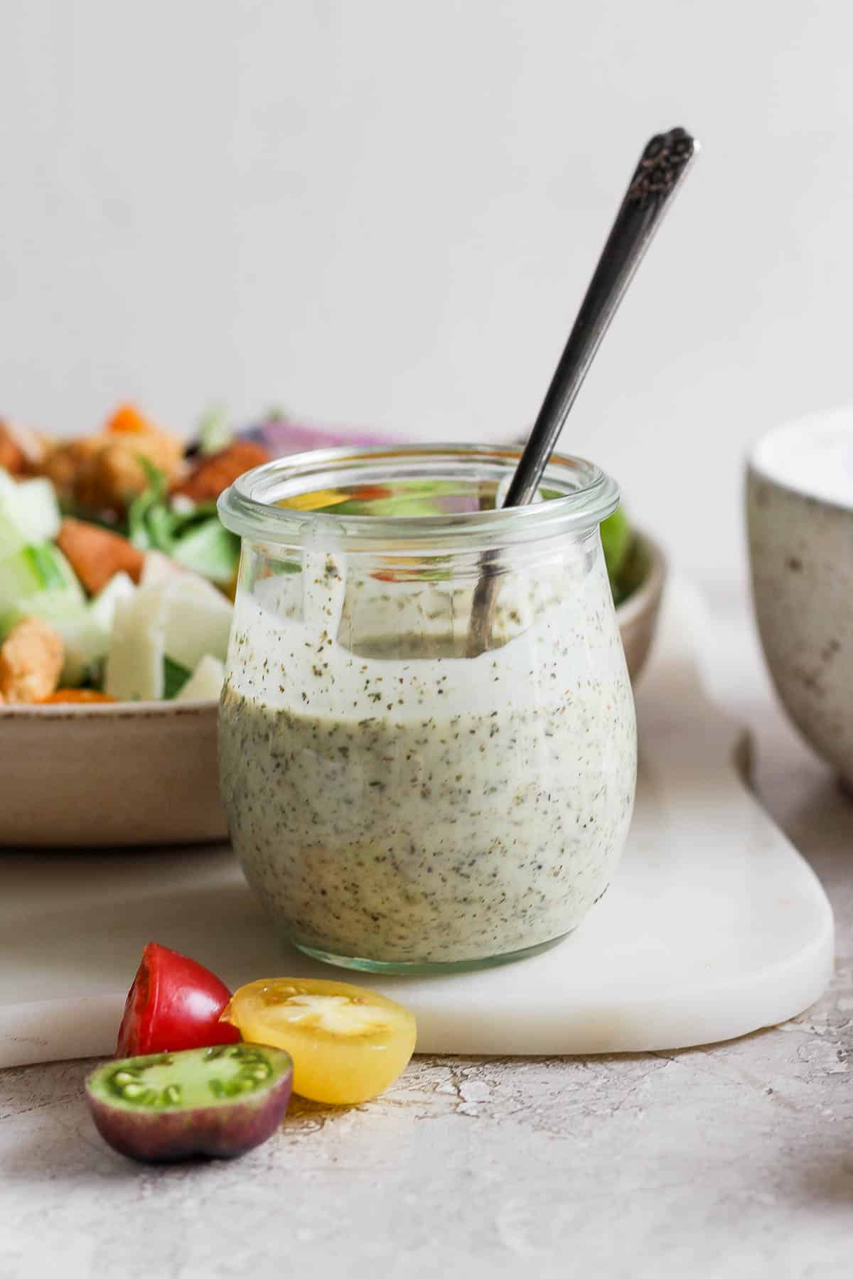 The best recipe for a creamy Italian dressing.