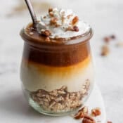The best recipe for vegan caramel cheesecake jars.