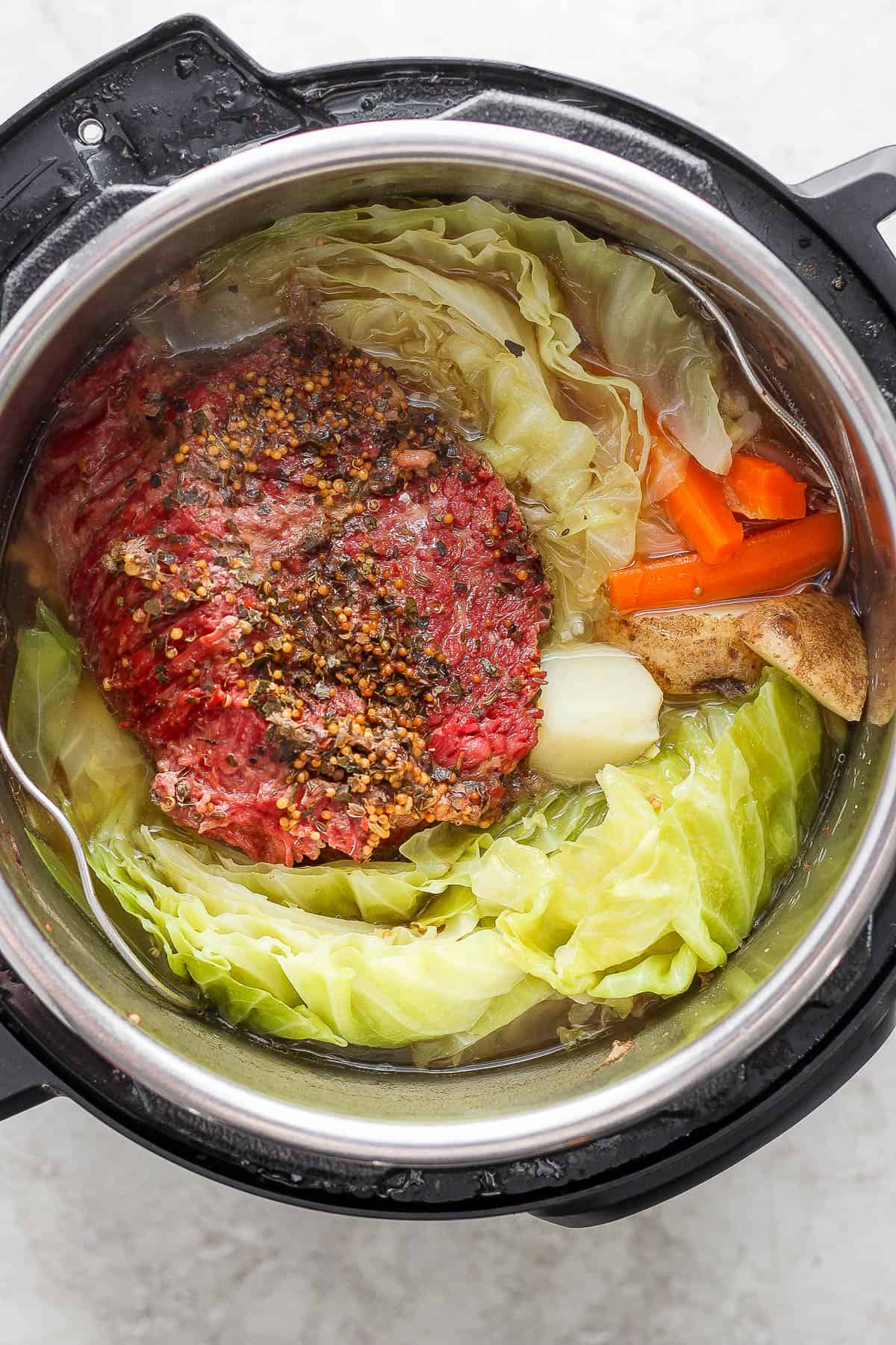 The best recipe for Instant Pot corned beef and cabbage.