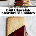 Pinterest image for vegan shortbread cookies.