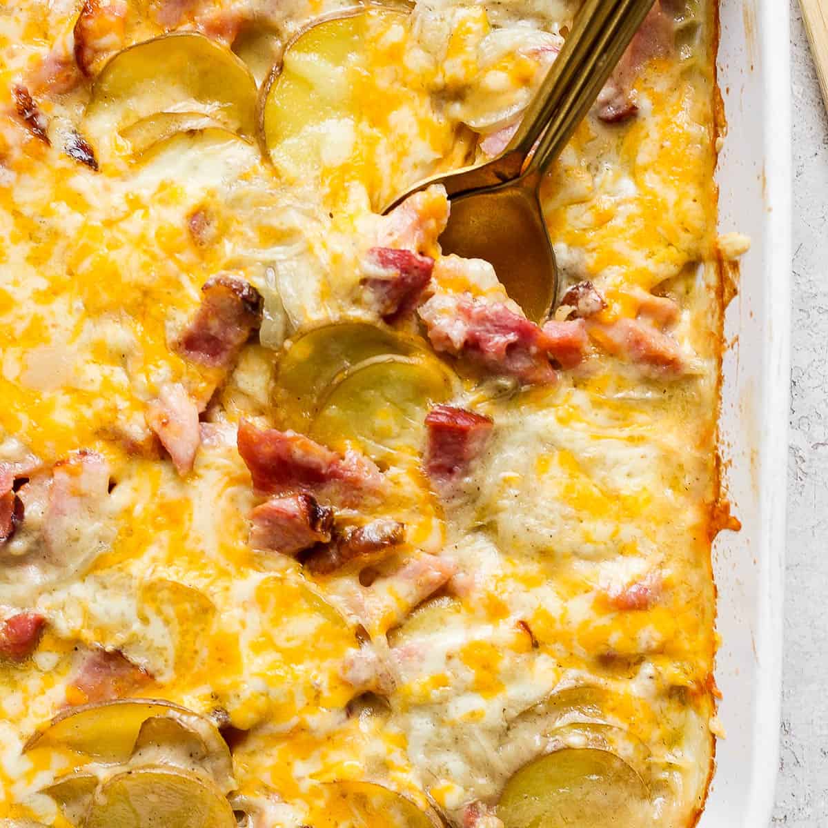 Scalloped Ham and Potatoes - The Wooden Skillet