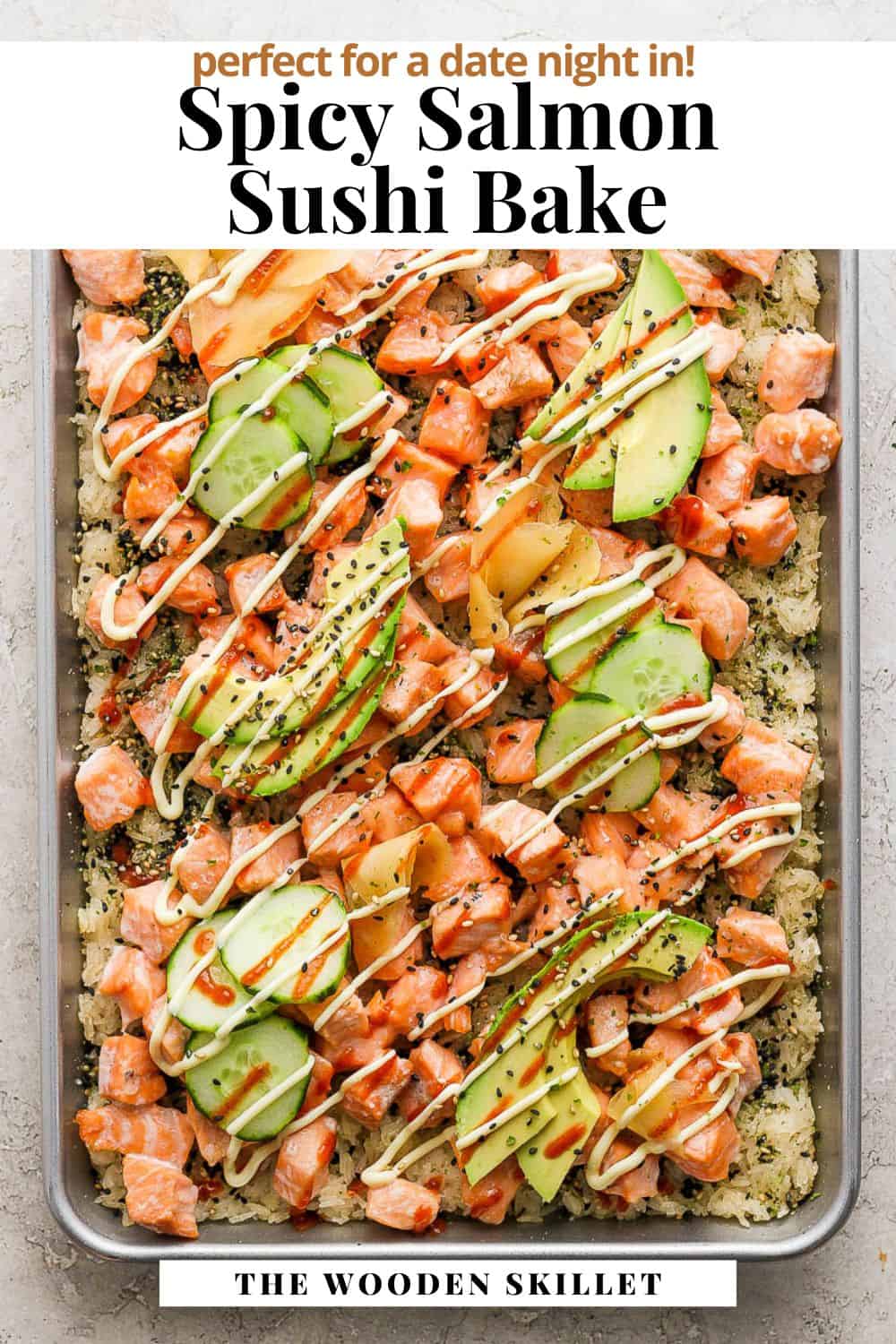 Pinterest image for sushi bake.