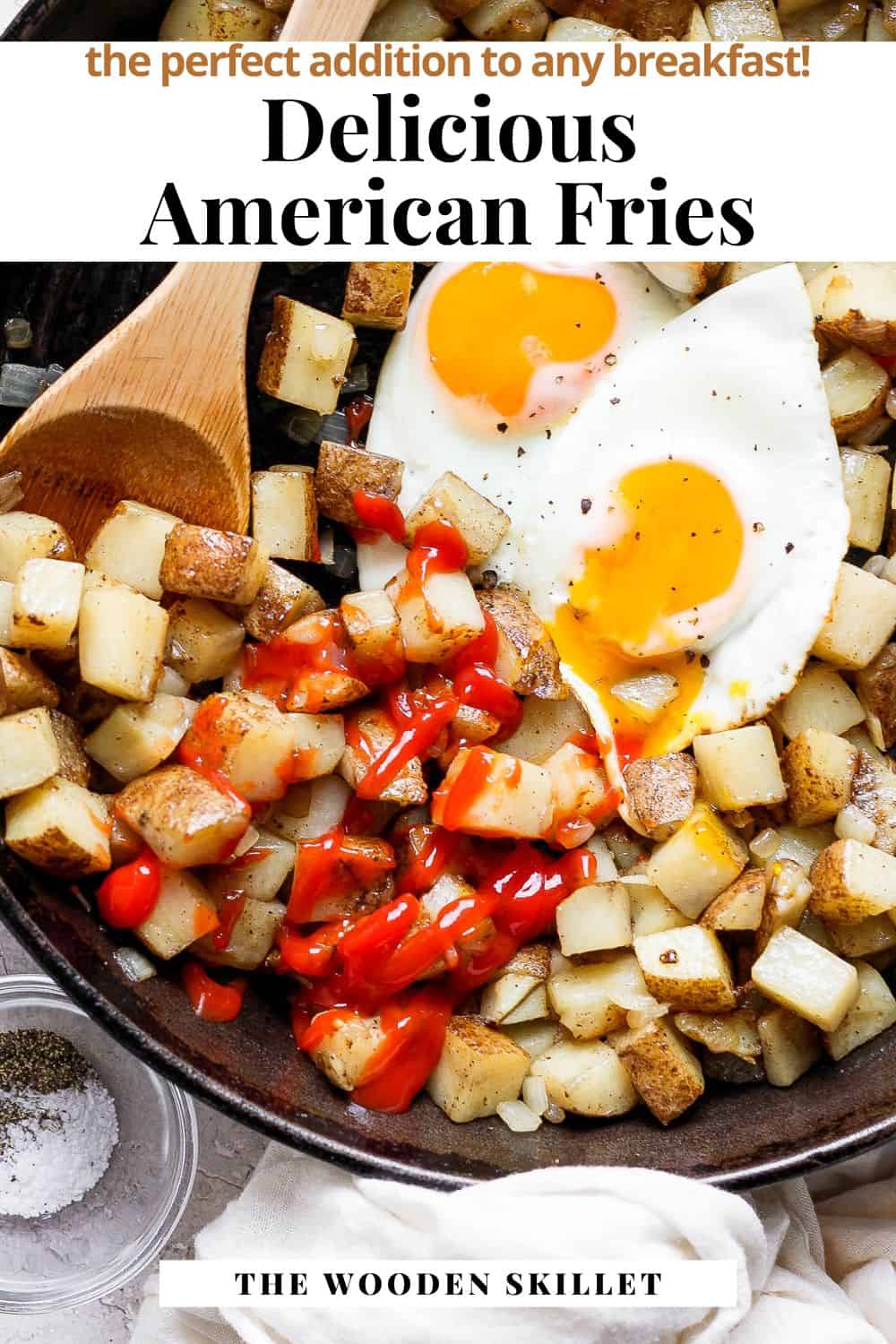 Pinterest image for American fries.