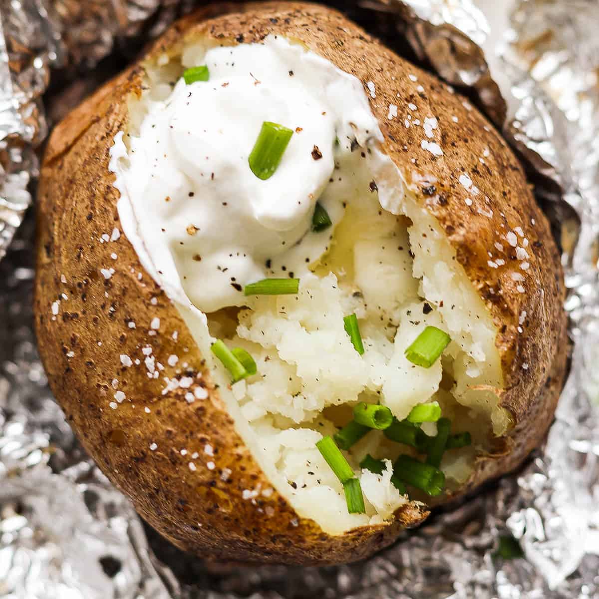 Baked Potatoes on the Grill - The Wooden Skillet